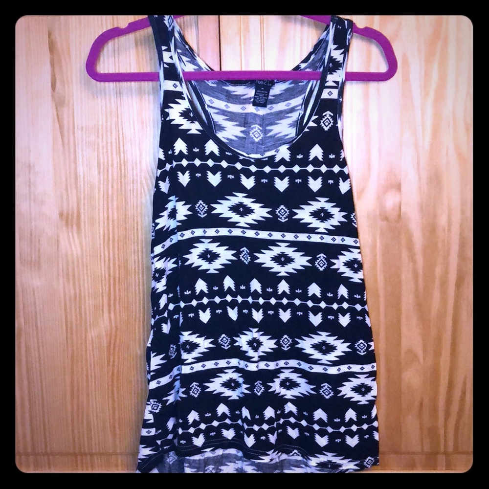Black and white Tribal tank